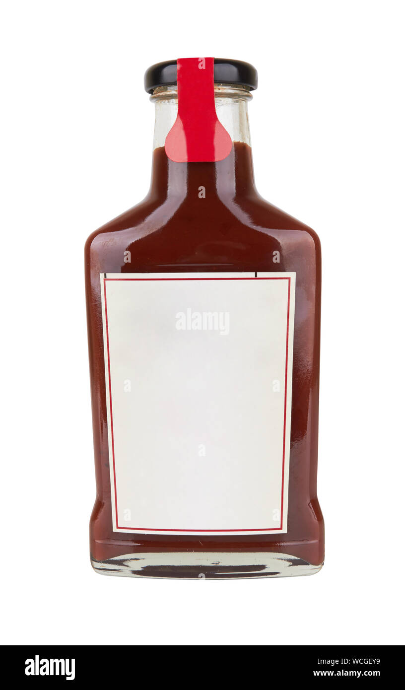 Bottle of tomato sauce isolated on white background Stock Photo - Alamy