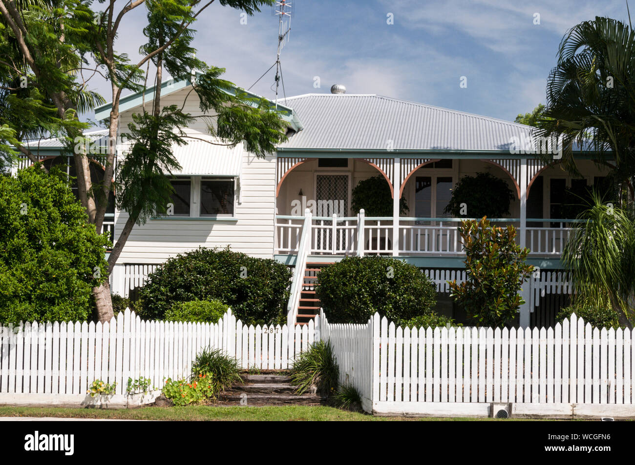 A Federation Queenslander House Designed And Built On Stilts Is An Icon Of Queensland In The Upmarket Suburbs Of Maryborough In Queensland Australi Stock Photo Alamy