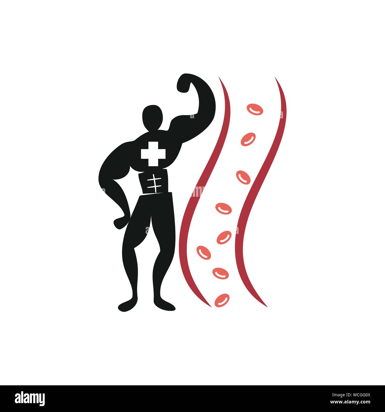 Cholesterol in artery health risk vector design Illustration Stock ...