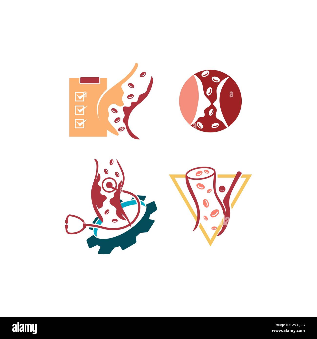 Cholesterol in artery health risk vector design Illustration Stock ...