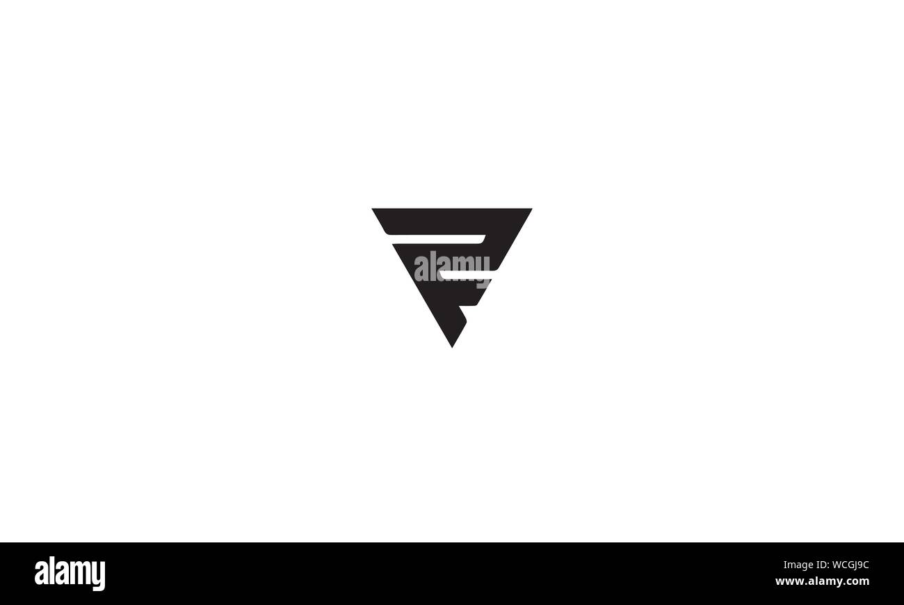 FR RF F R abstract monogram vector logo template Stock Vector