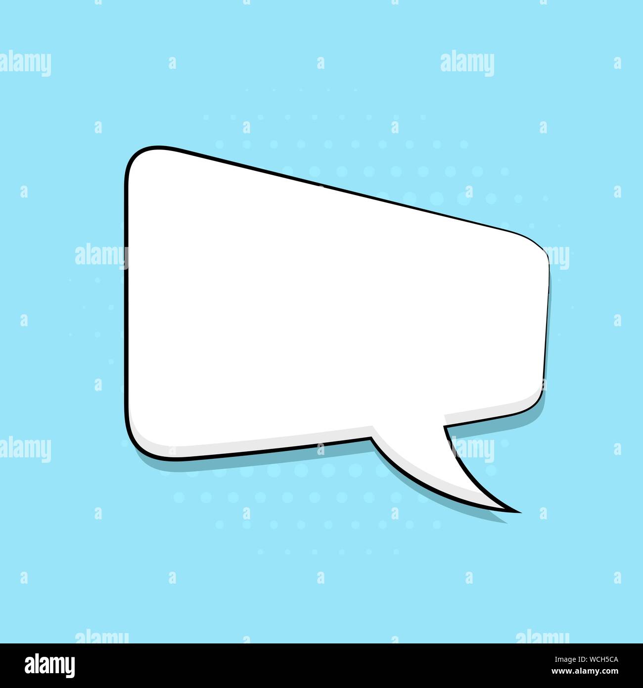 Speech bubble on blue background. Pop art comic style Stock Vector ...