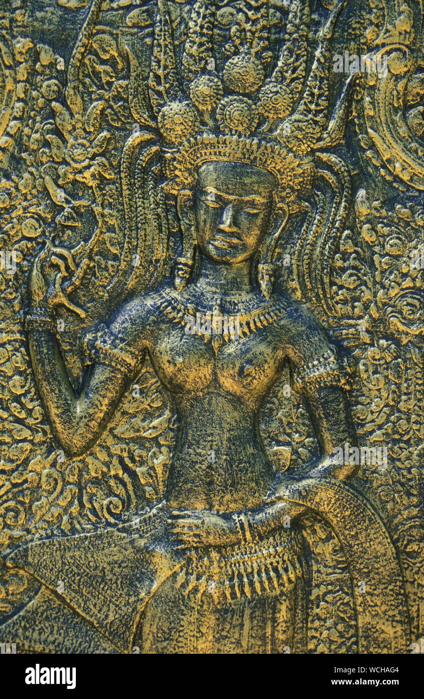 Full Frame Shot Of Female Carving On Metal Stock Photo