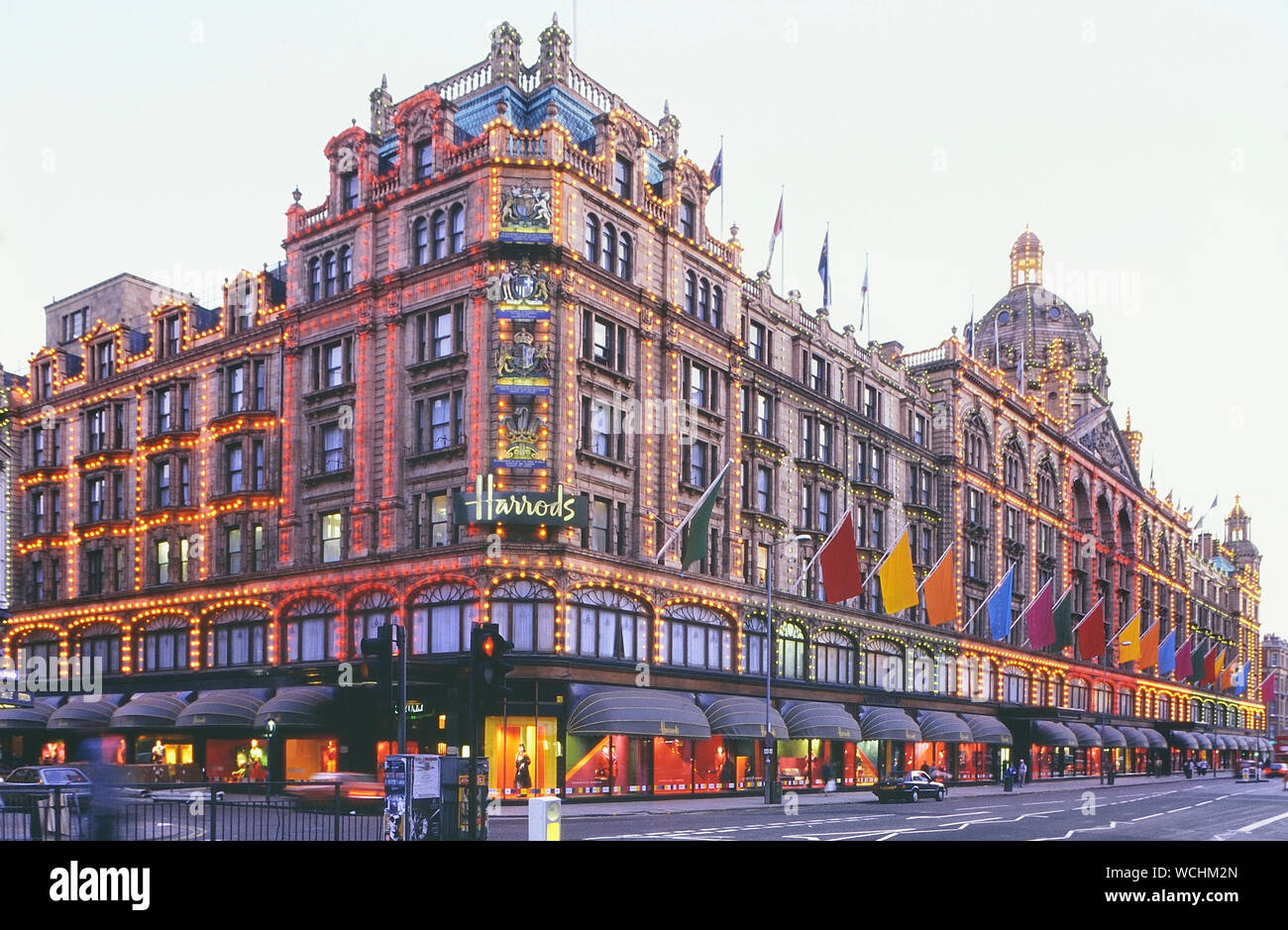Harrods Christmas lights Knightsbridge, London, England, UK