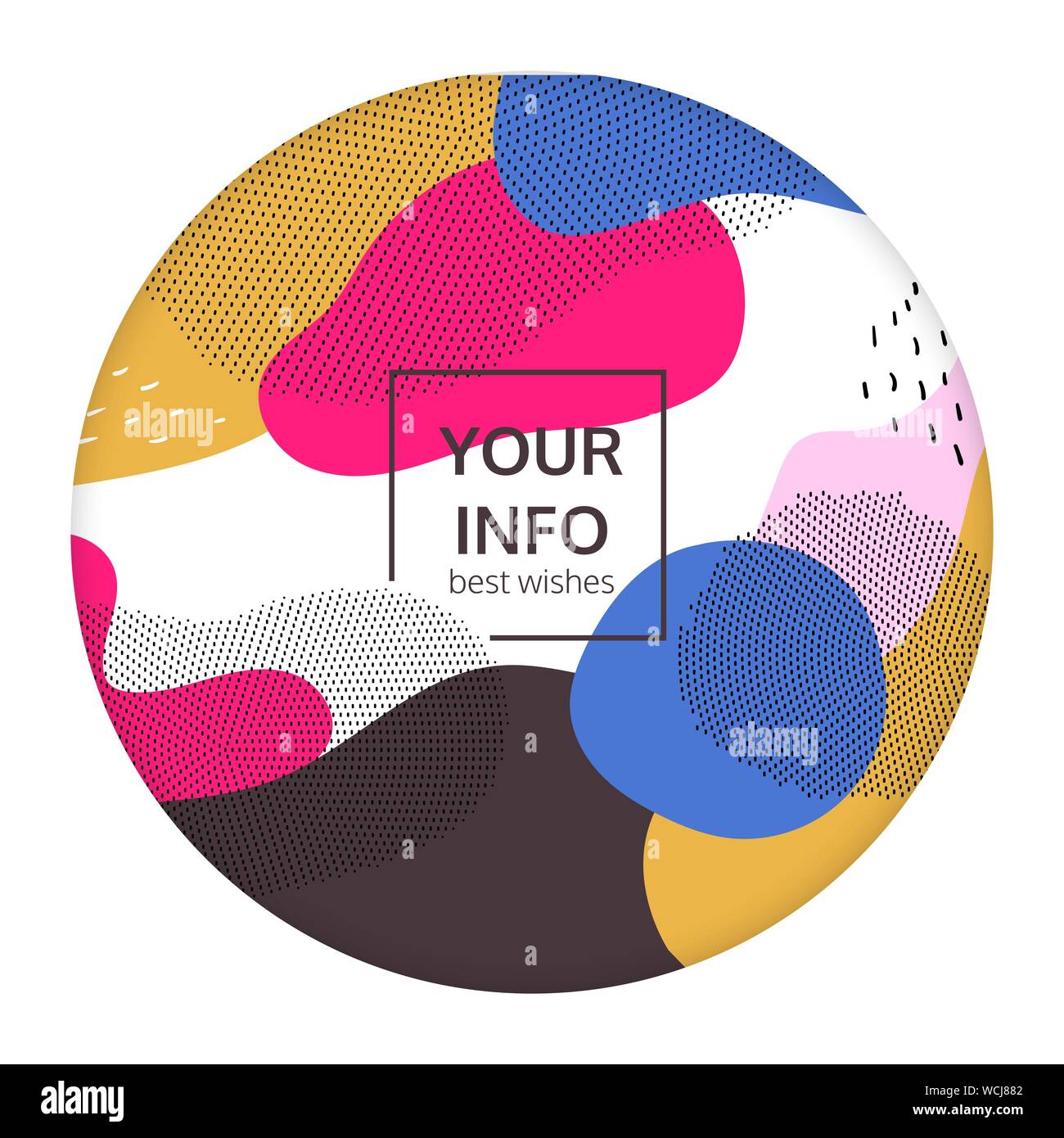 Abstract composition - modern colorful retro style banner Stock Vector