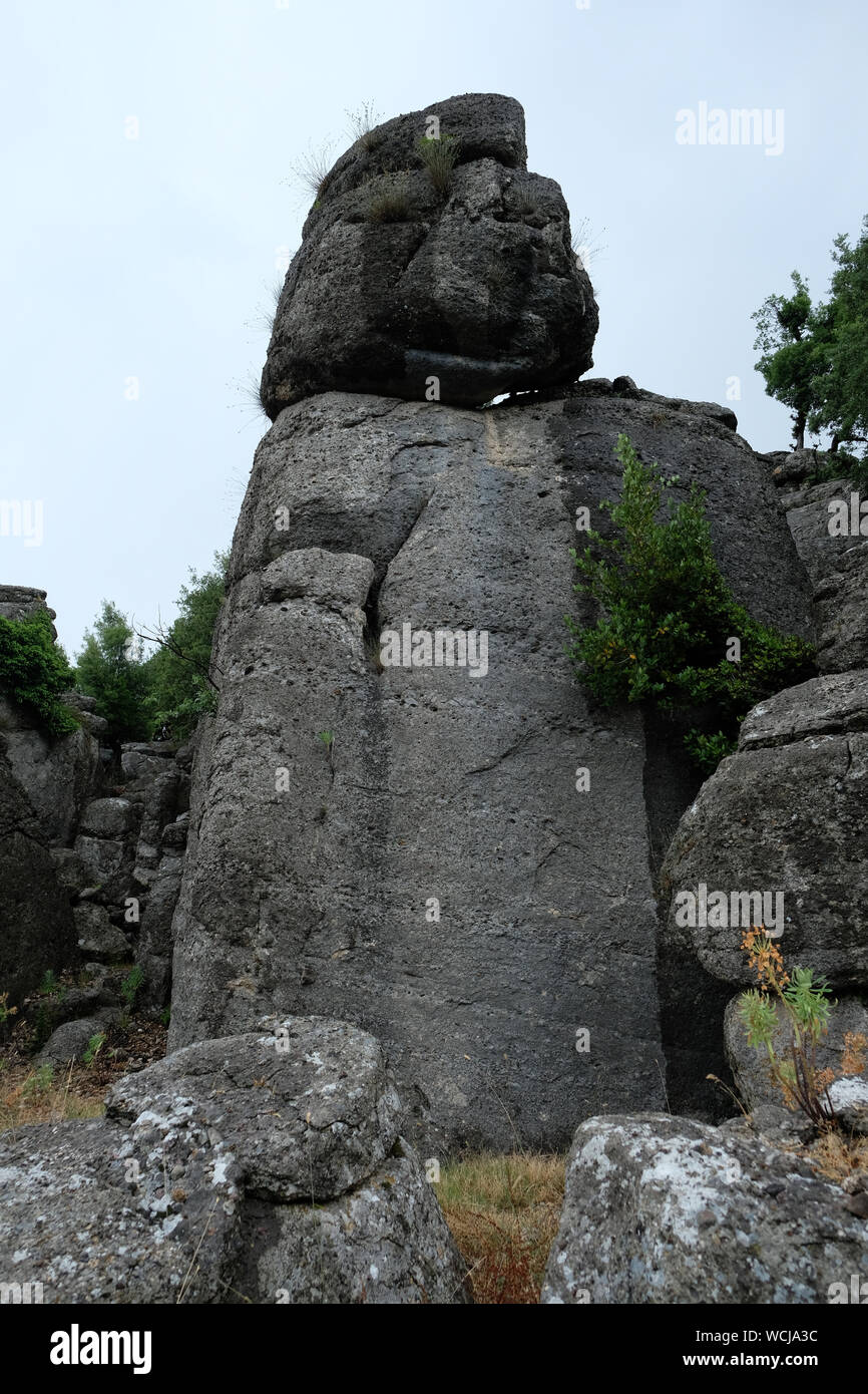 Man rocks in antalya:rock formations are conglomerated as a result of ...
