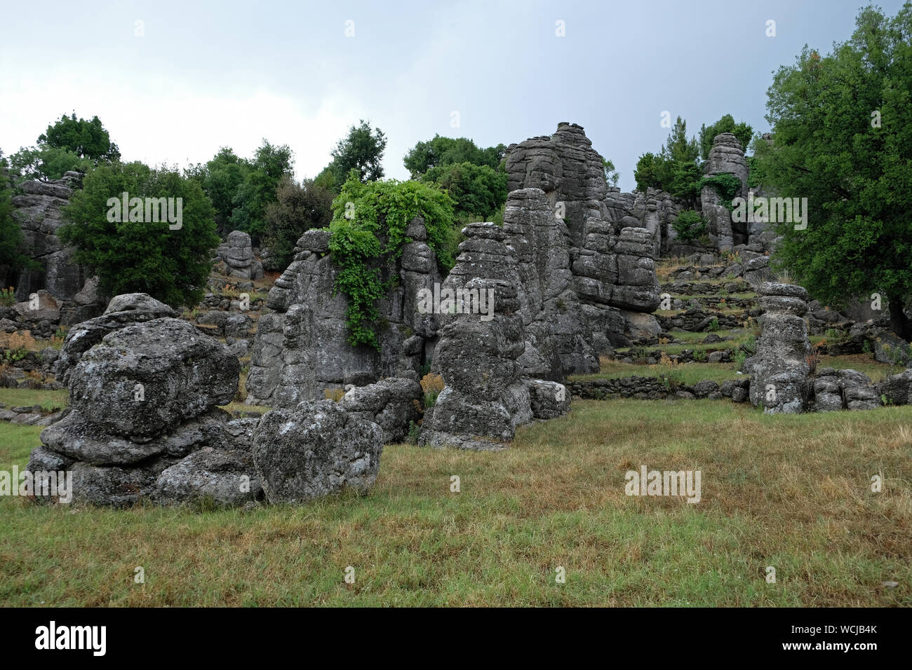 Man rocks in antalya:rock formations are conglomerated as a result of ...