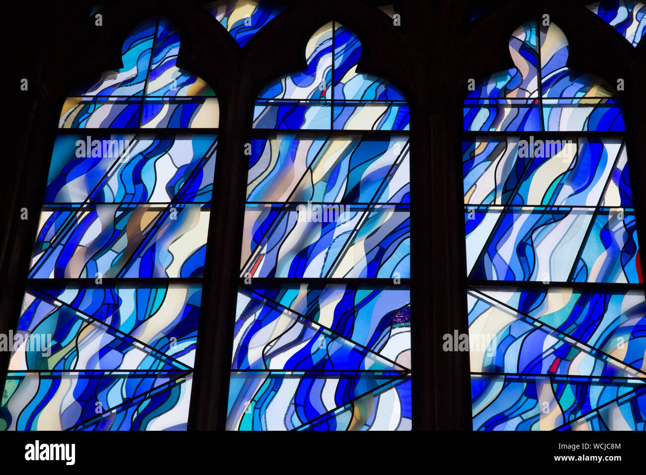 Stained Glass Window, Cathedral Church; Hereford; England; UK Stock Photo Alamy