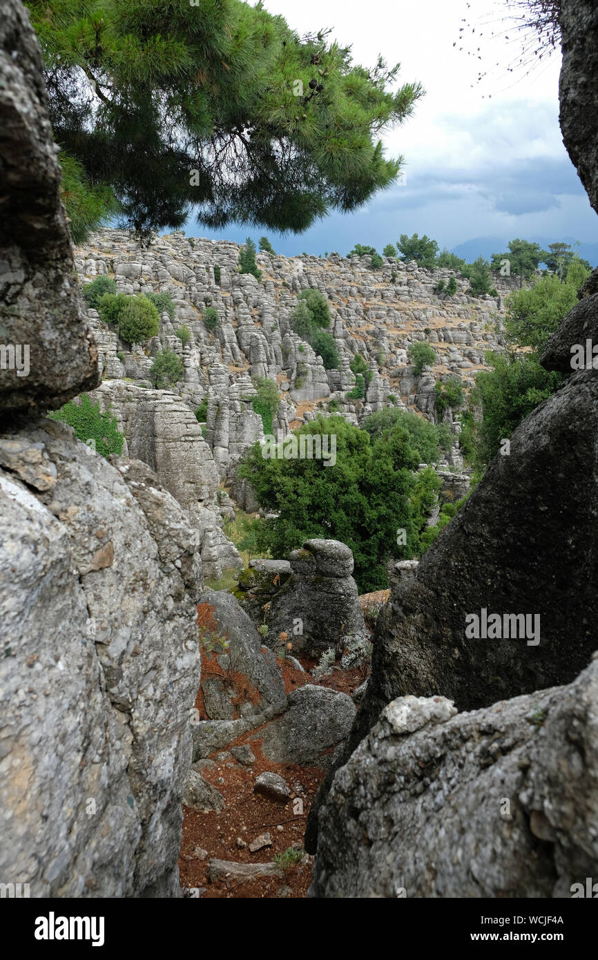 Man rocks in antalya:rock formations are conglomerated as a result of ...