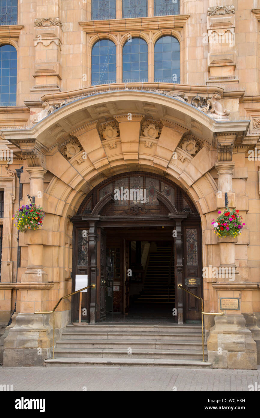 Entrance of City Hall; Hereford; England; UK Stock Photo Alamy