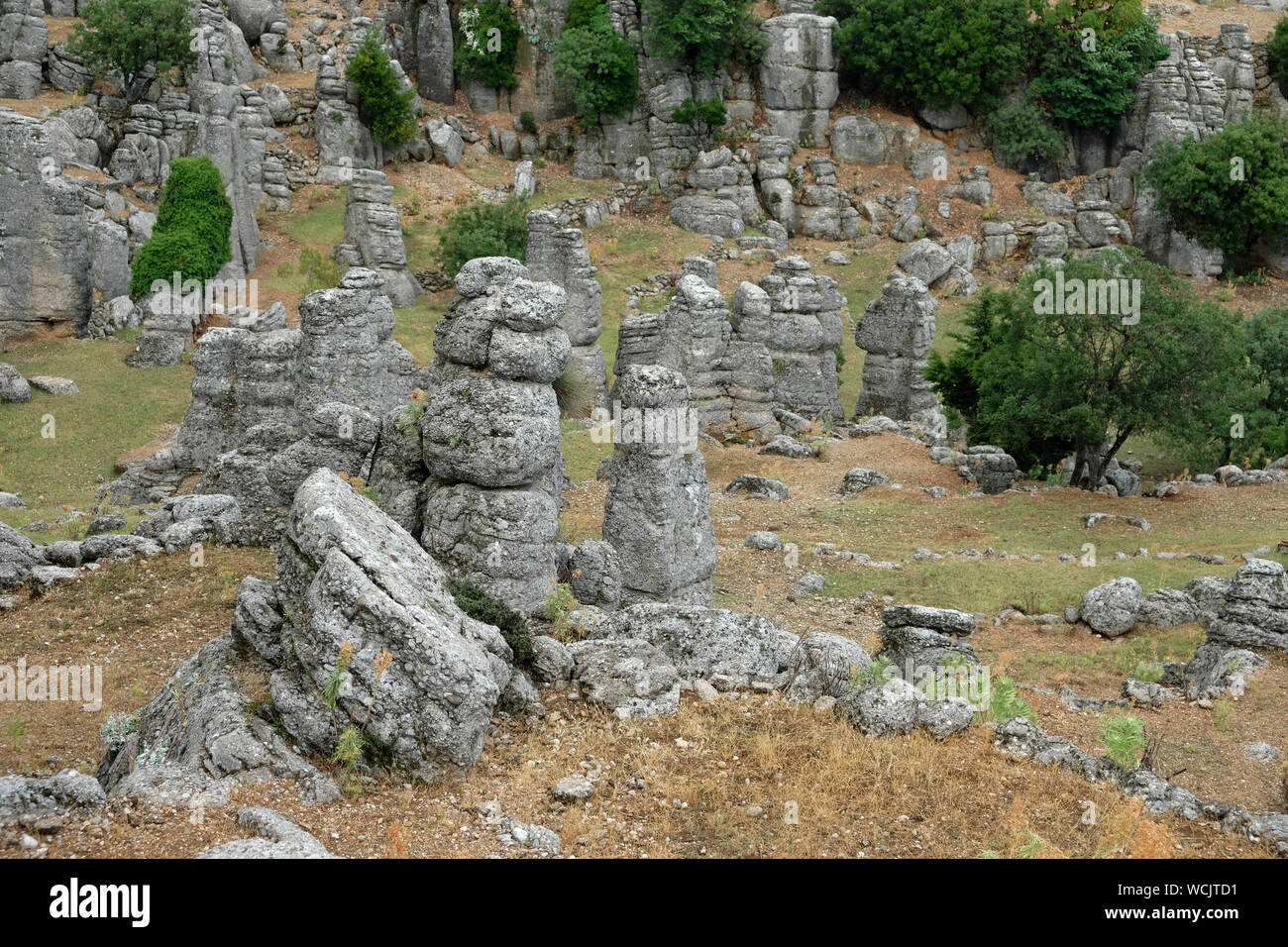Man rocks in antalya:rock formations are conglomerated as a result of ...
