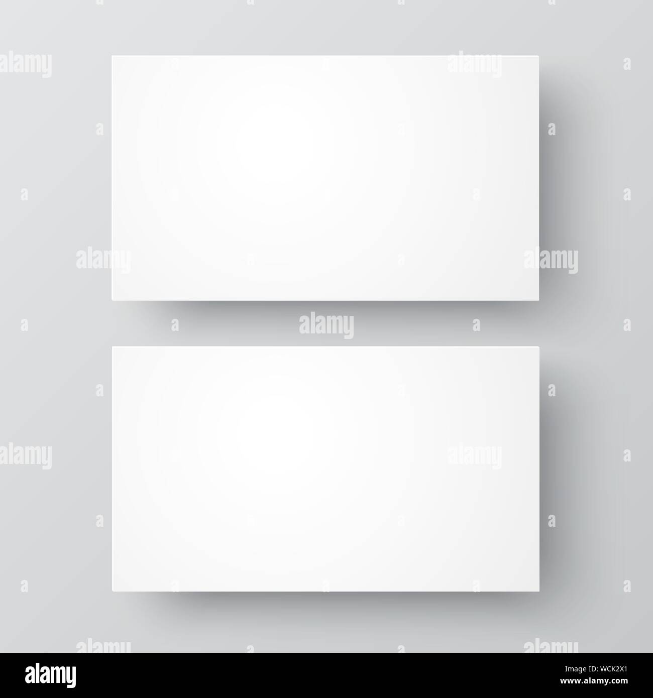 Realistic business cards template with soft shadows Stock Vector