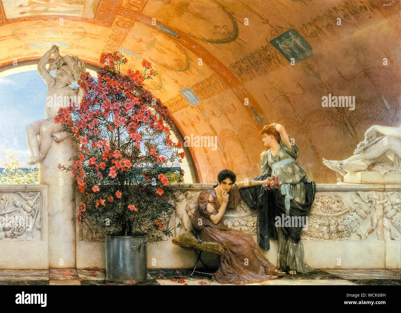 Lawrence Alma Tadema, Unconscious Rivals, painting, 1893 Stock Photo