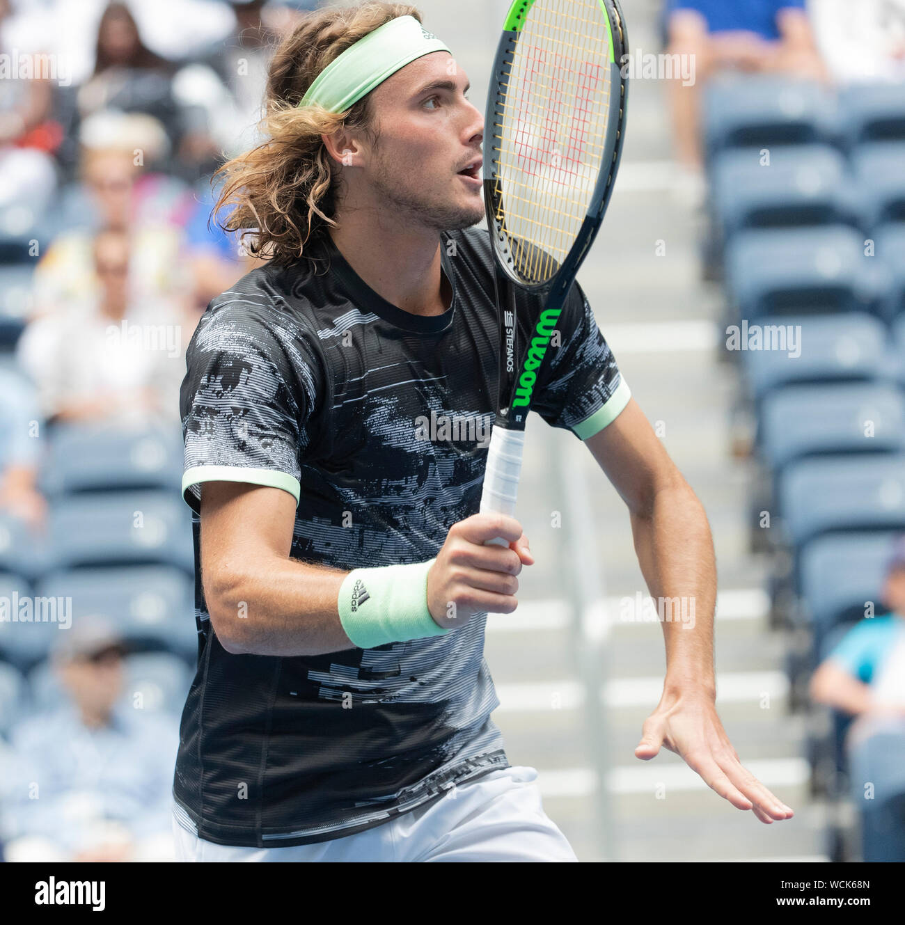 Stefanos tsitsipas us open action hi-res stock photography and images