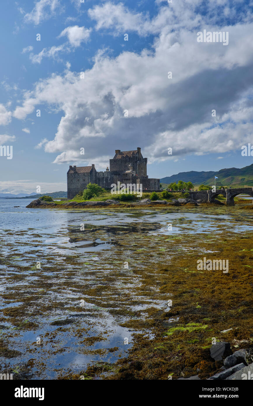 One of Scotland's most iconic and most recognisable castles set in the majestic NW highlands on the road to the Isle of Skye. Featured in many movies Stock Photo