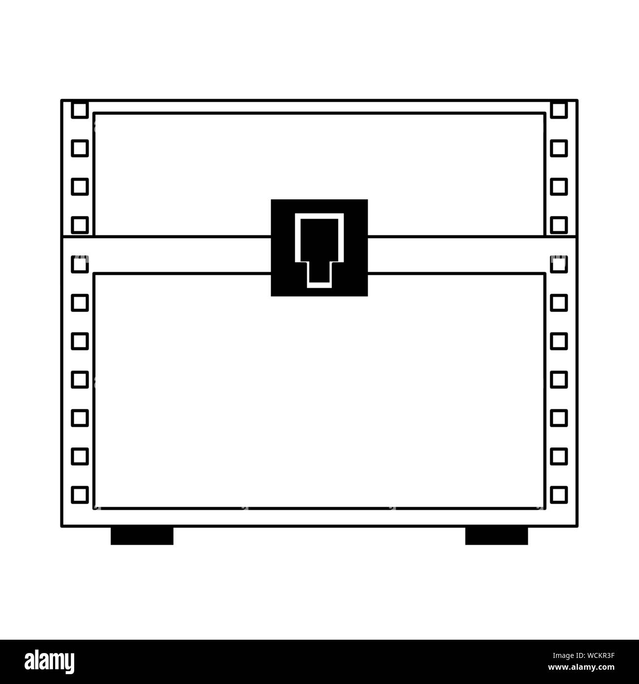 videogame pixelated retro art cartoon in black and white Stock Vector ...