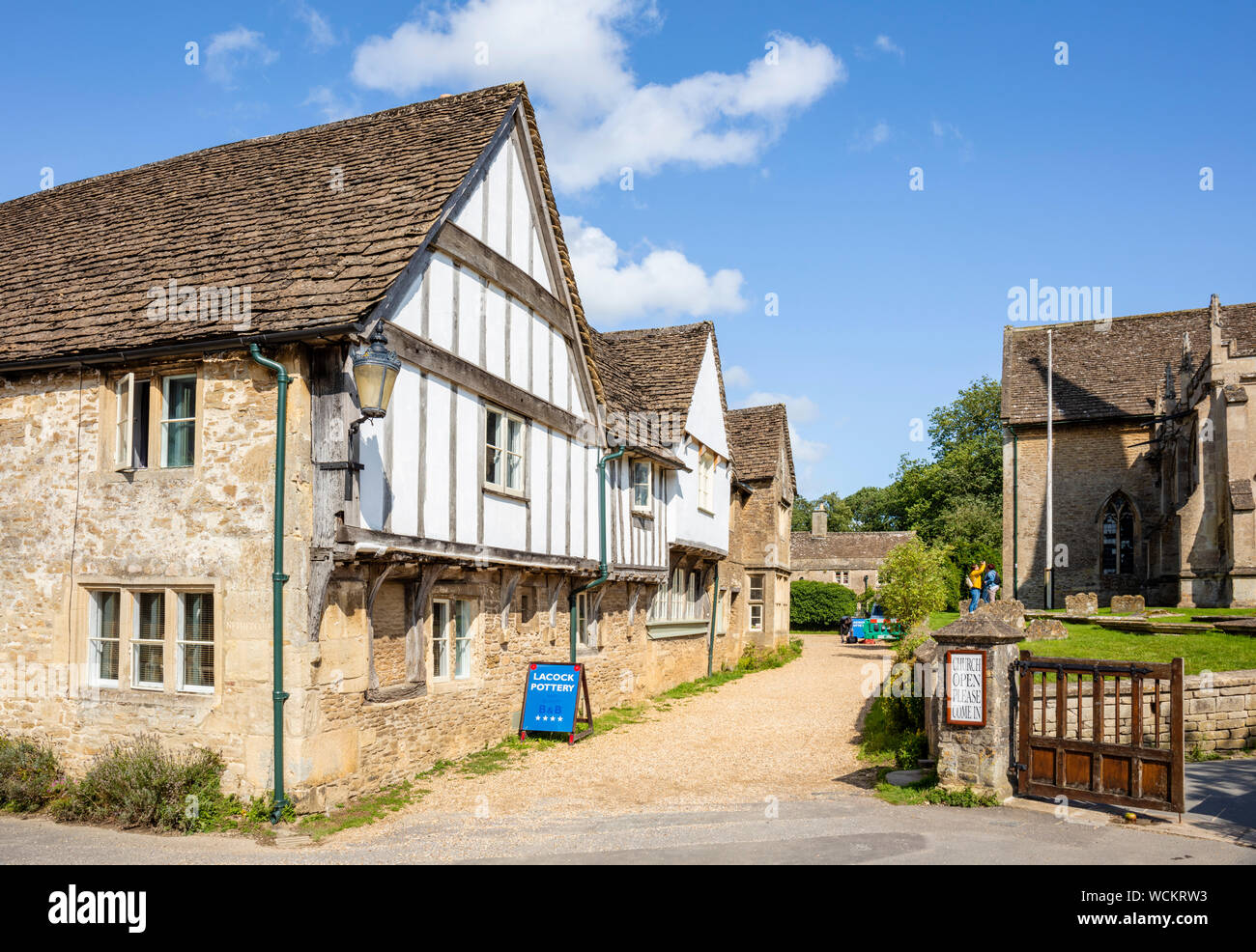 Lacock Pottery Bed & Breakfast Lacock village Wiltshire england uk gb Europe Stock Photo