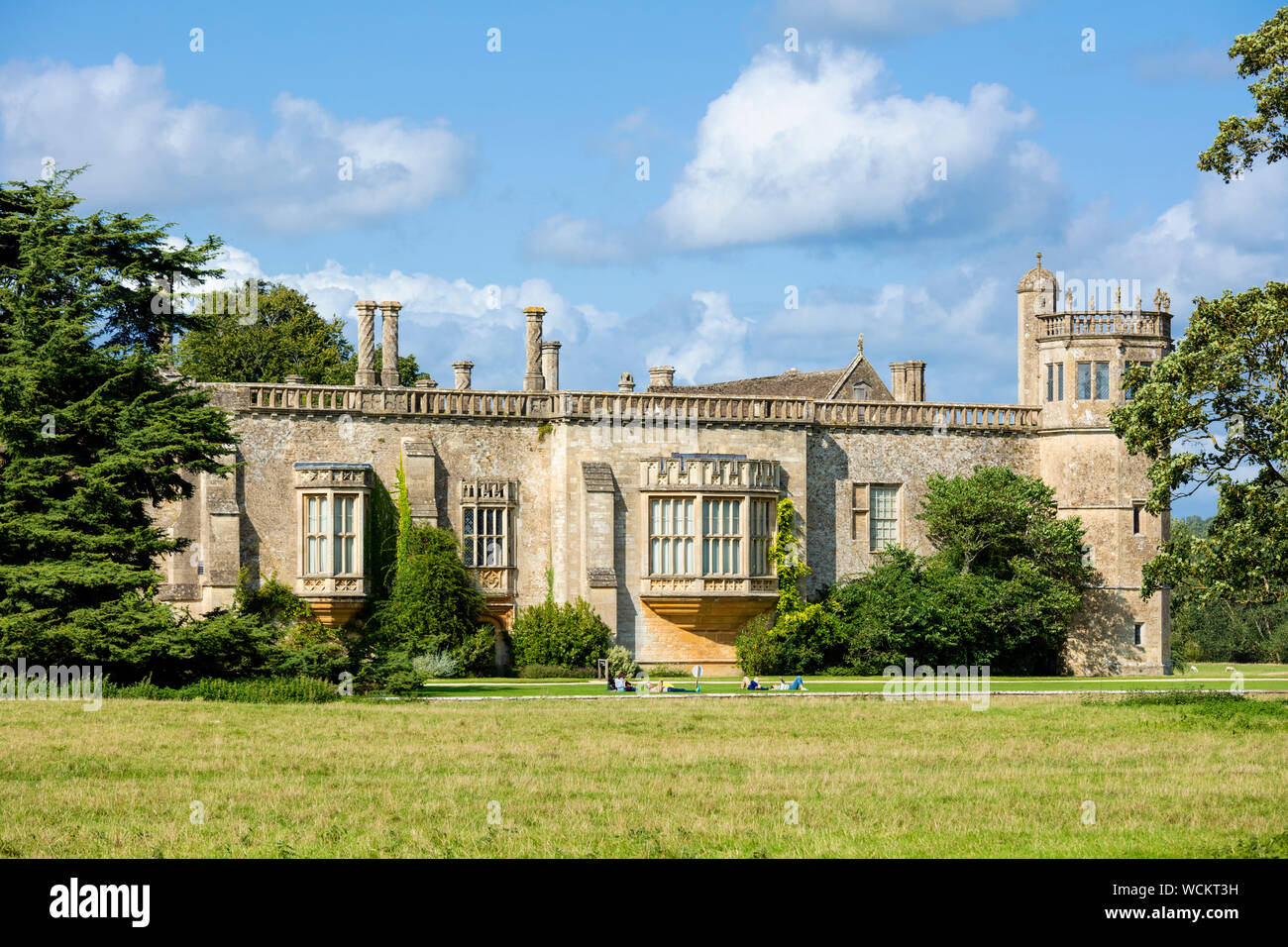 Lacock abbey in grounds William Henry Fox Talbot's country house Lacock village Wiltshire england uk gb Europe Stock Photo