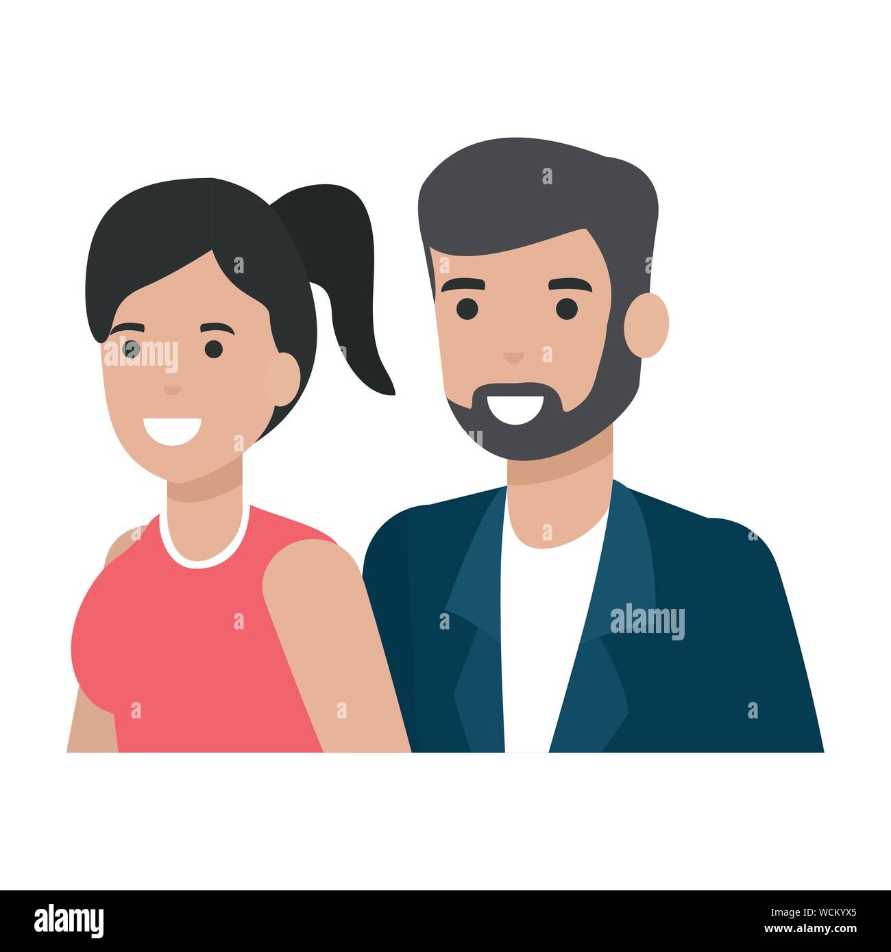Couple of woman and man cartoon design Stock Vector Image & Art - Alamy