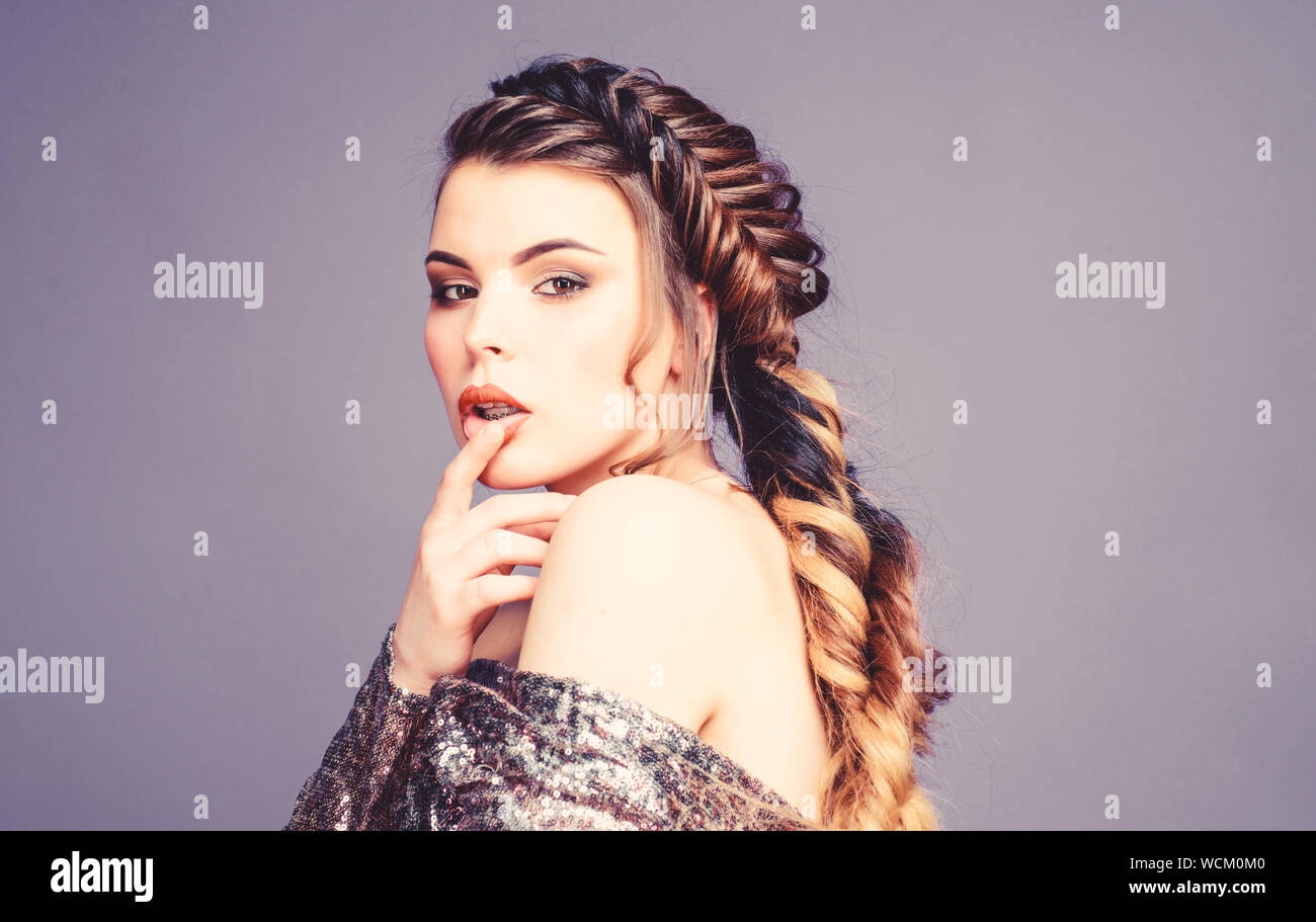 French Braid Professional Hair Care And Creating Hairstyle
