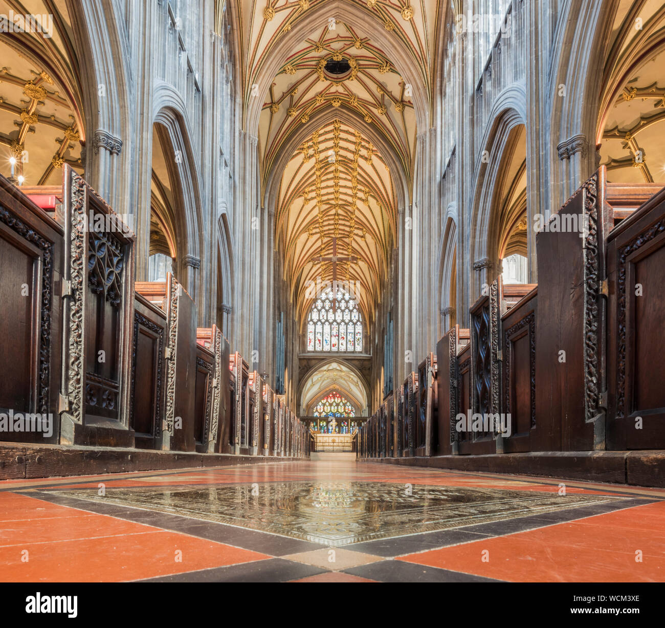 The Nave of St Mary Redcliffe church, Bristol, UK Stock Photo Alamy