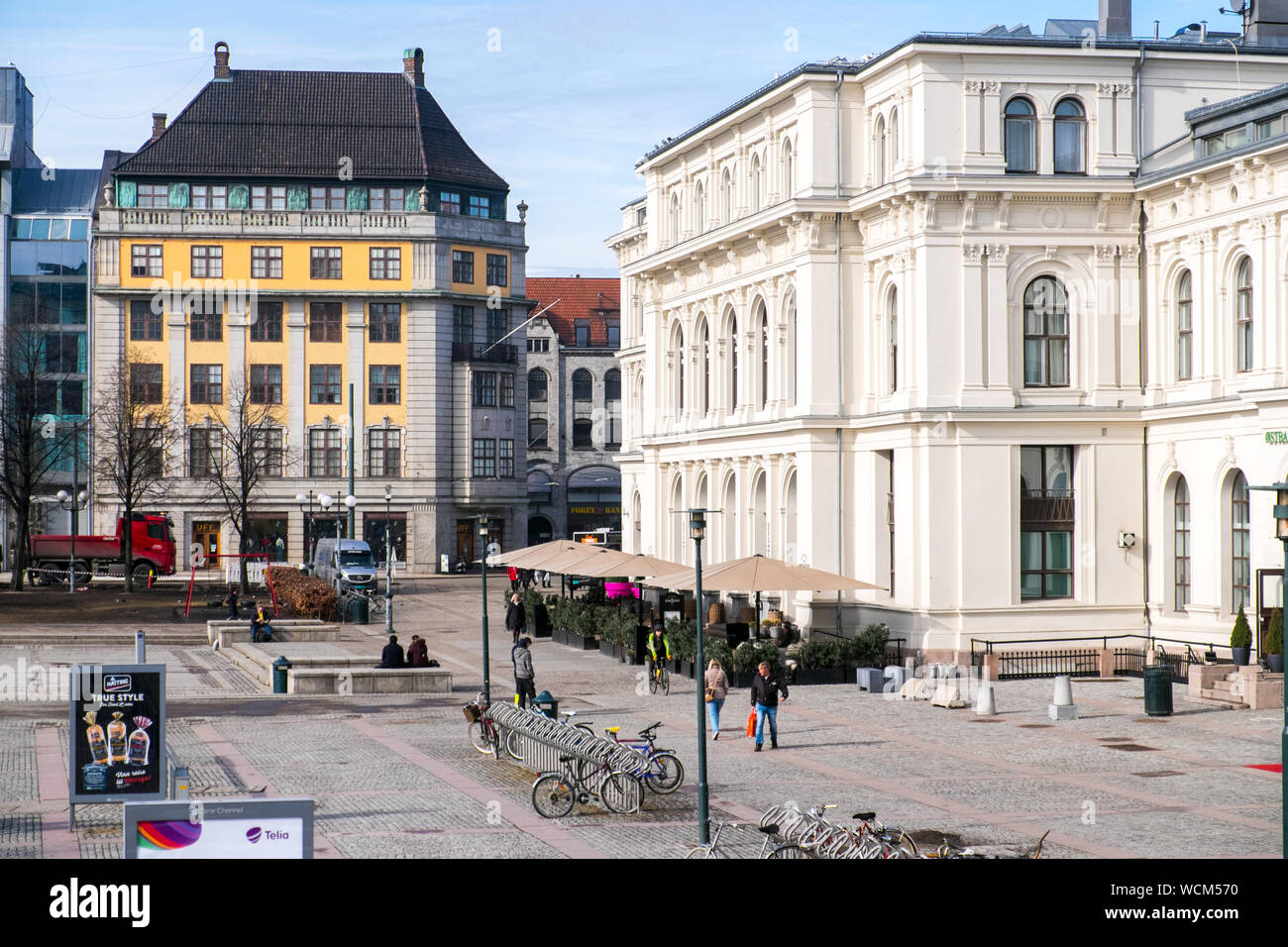 The centre of Oslo,capital city of Norway Stock Photo