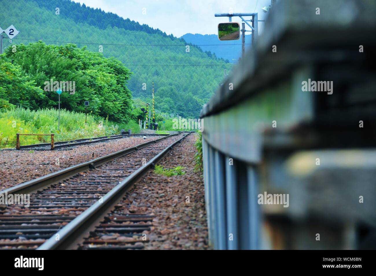 View Of Rail Road Track Stock Photo