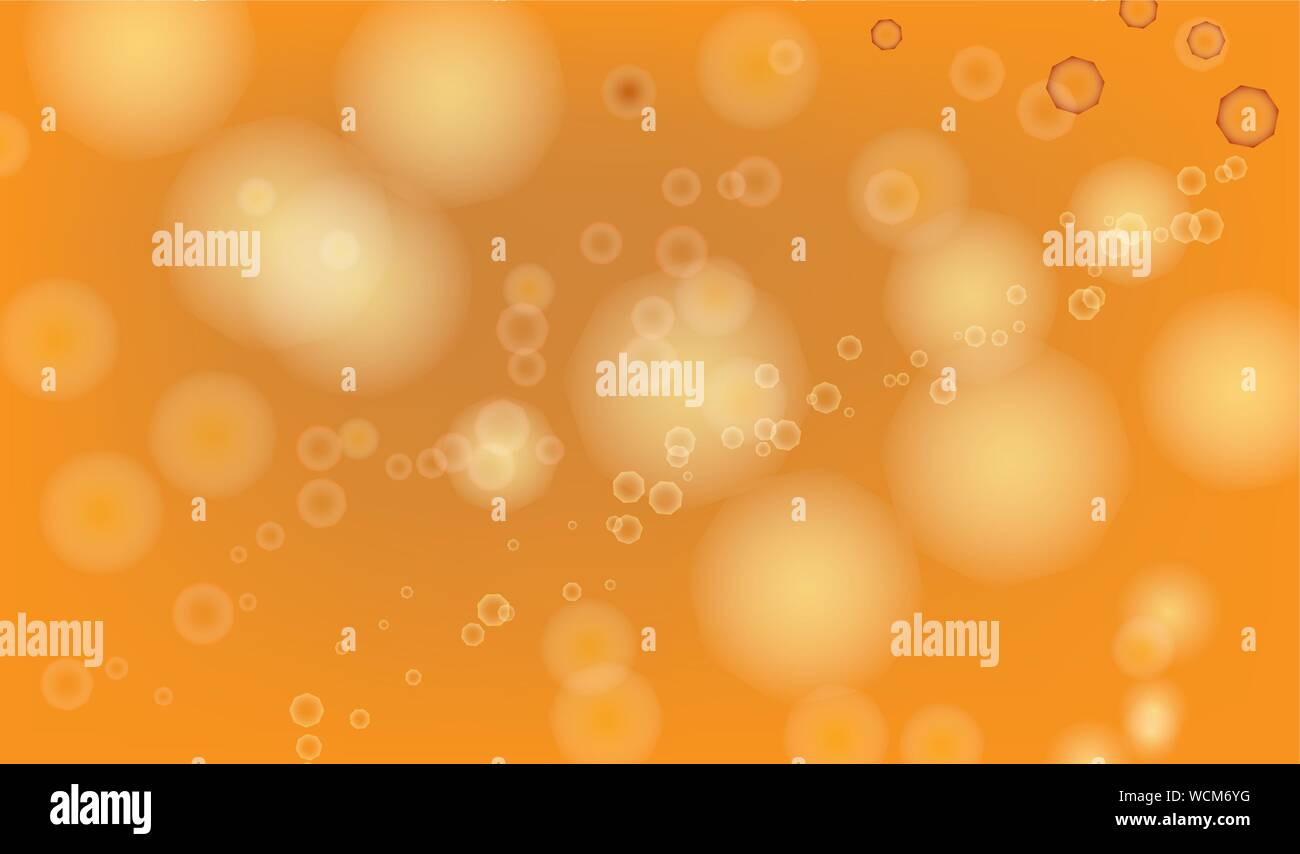 Orange bokeh abstract light background. illustration Stock Vector Image ...