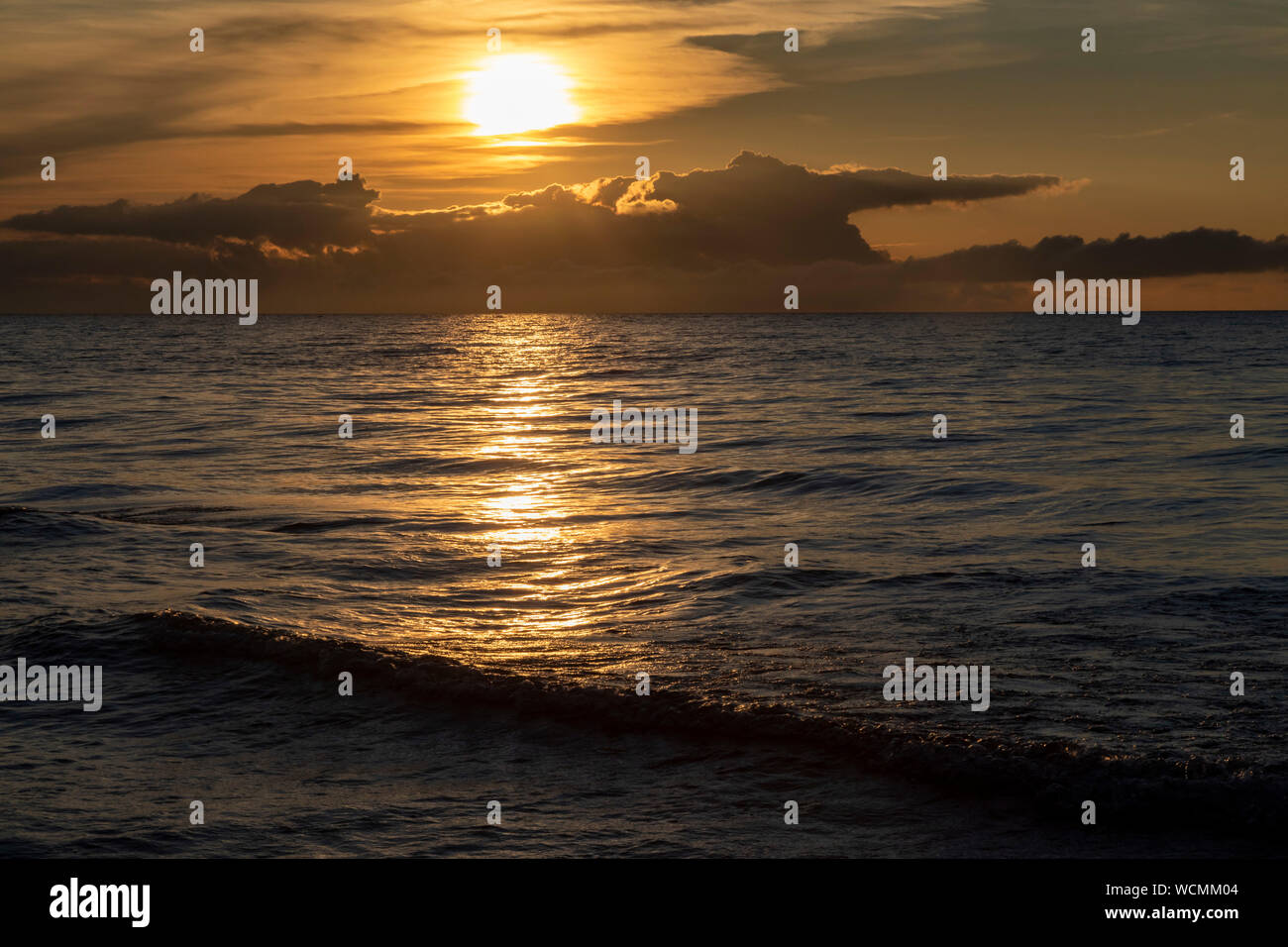 Union Pier, Michigan Lake Michigan sunset Stock Photo Alamy
