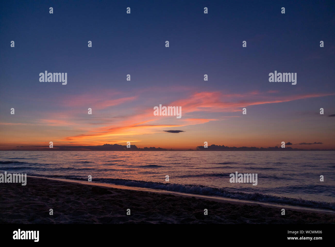Union Pier, Michigan Lake Michigan sunset Stock Photo Alamy