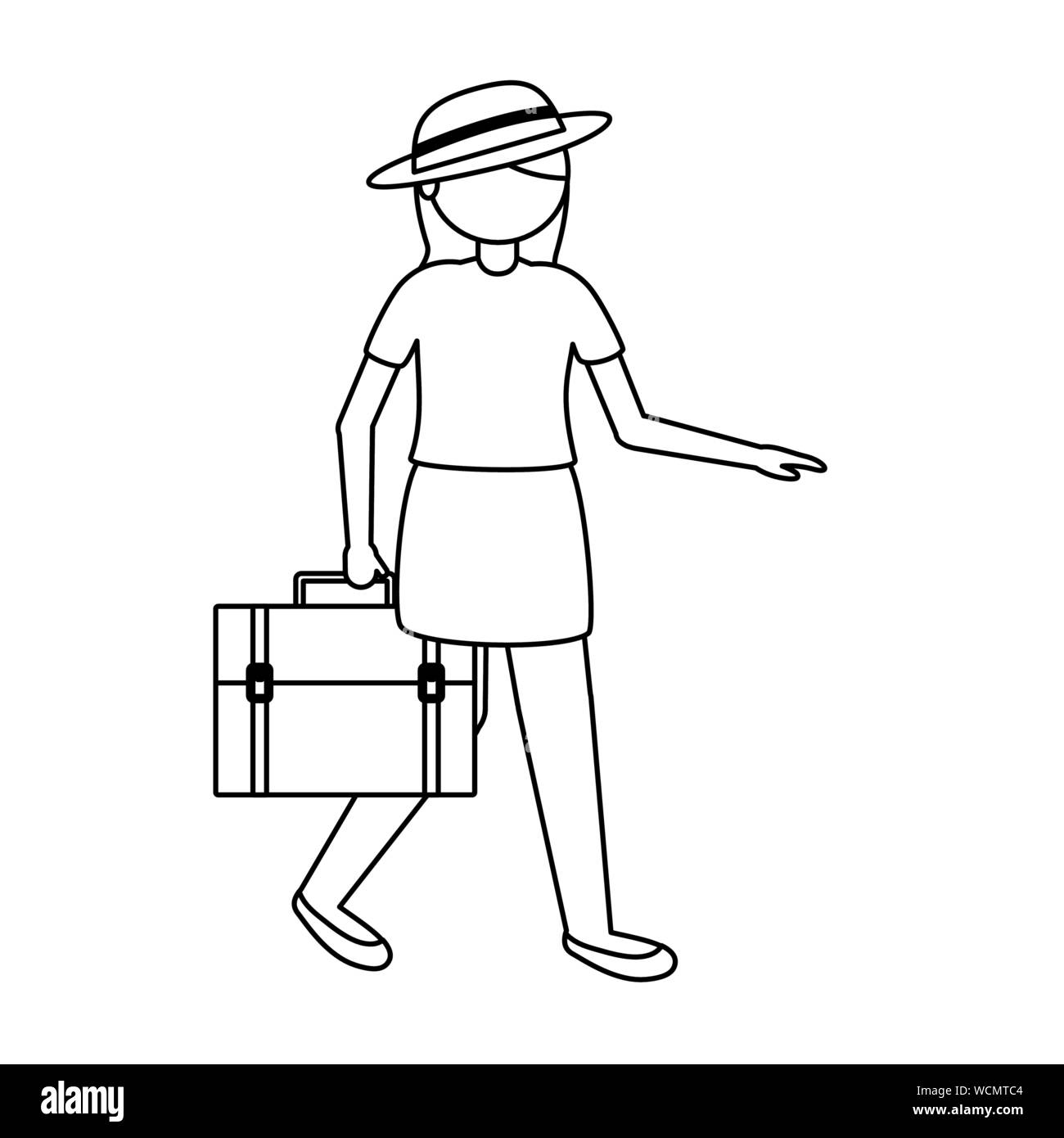 Isolated traveler woman vector design Stock Vector Image & Art - Alamy