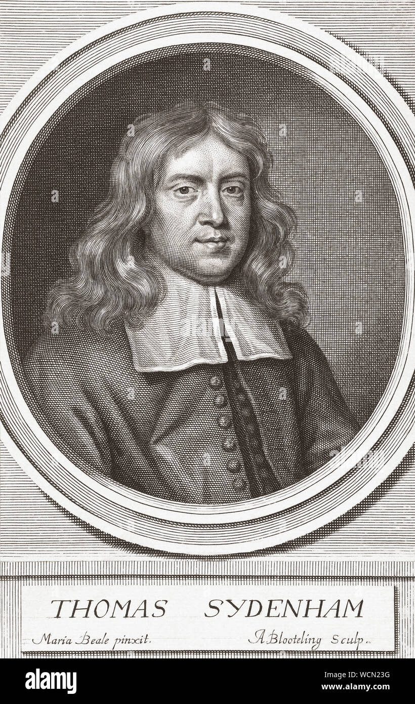 Thomas Sydenham, 1624-1689.  English physician. Stock Photo