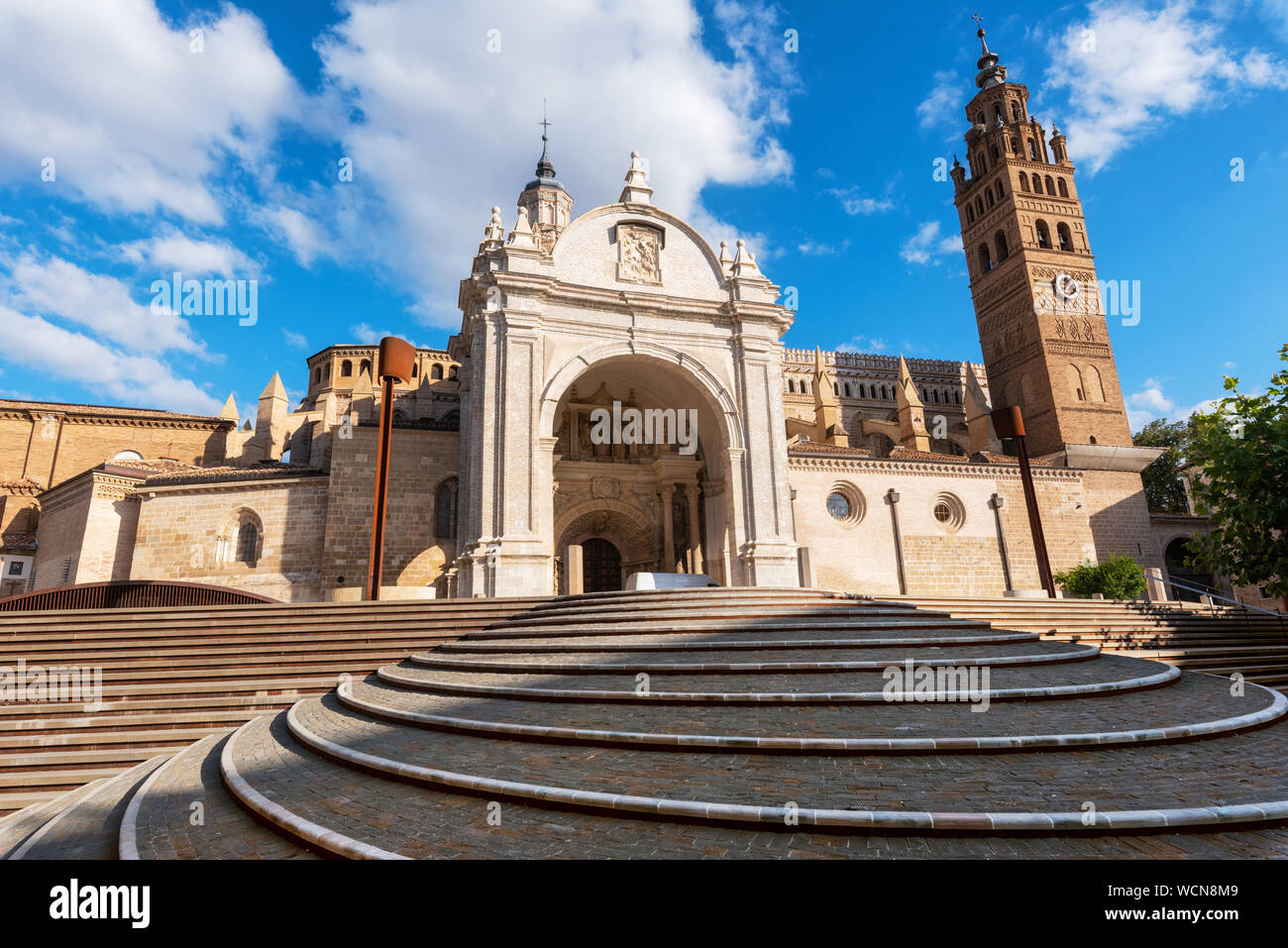 Cathedral In The Historic City Of Tarazona, Aragon region, Spain . Stock Photo