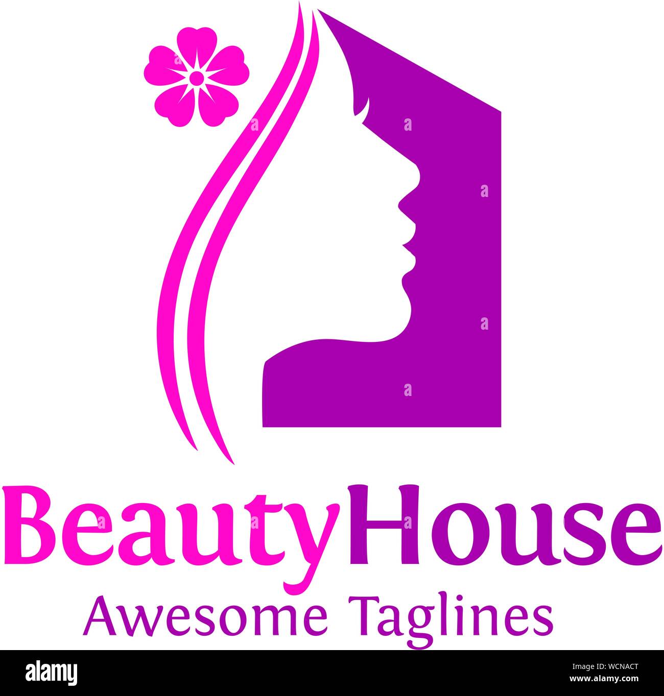 Creative Simple Beauty House Logo Design Stock Vector Image Art Alamy