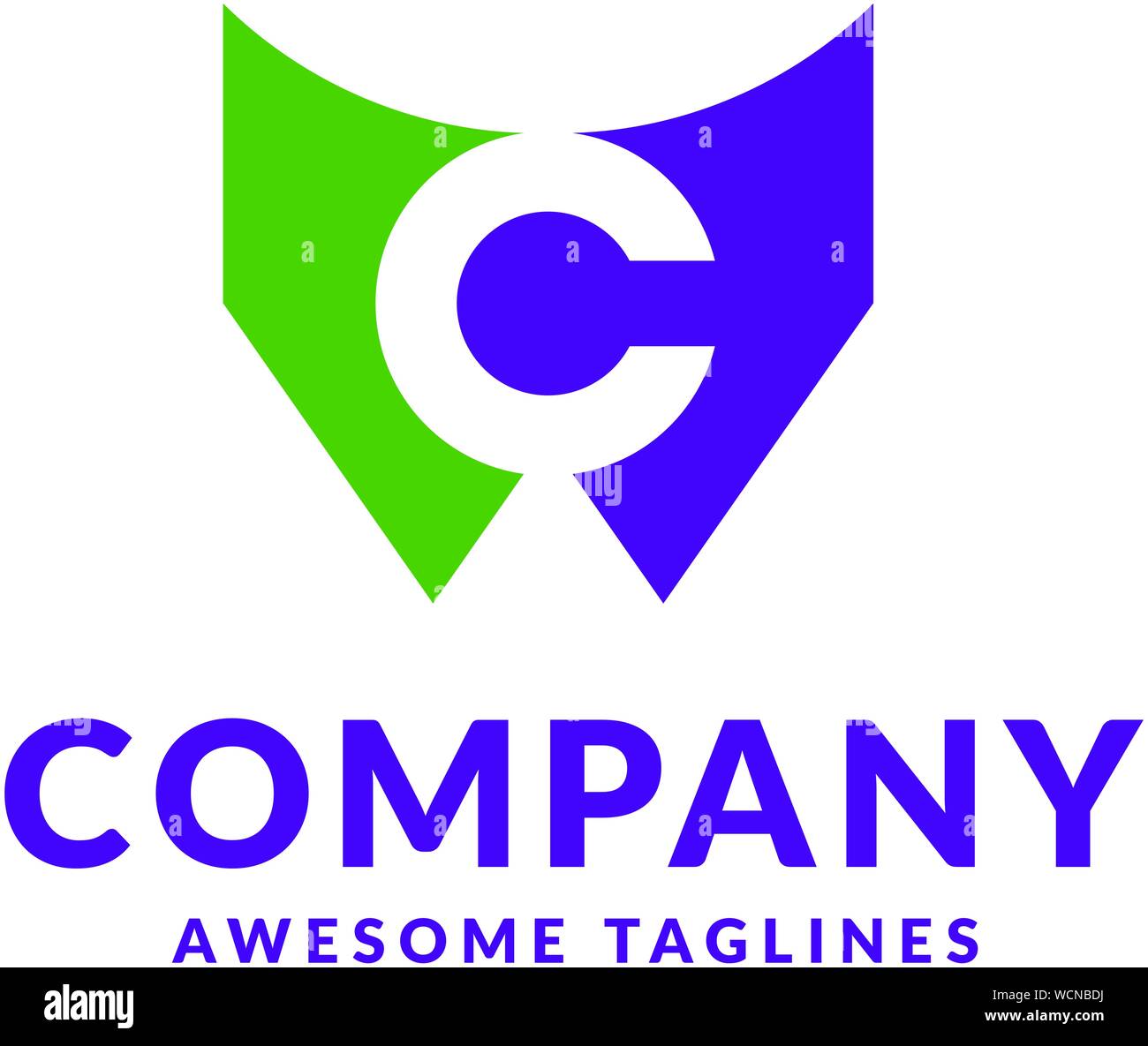 creative initial letter c colorful logo design concept Stock Vector
