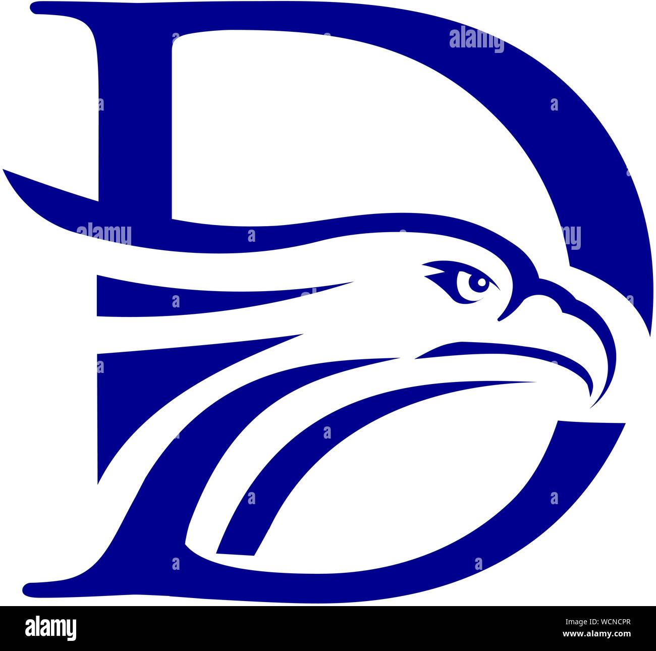 creative initial Letter D and Eagle Head Logo design template Stock ...