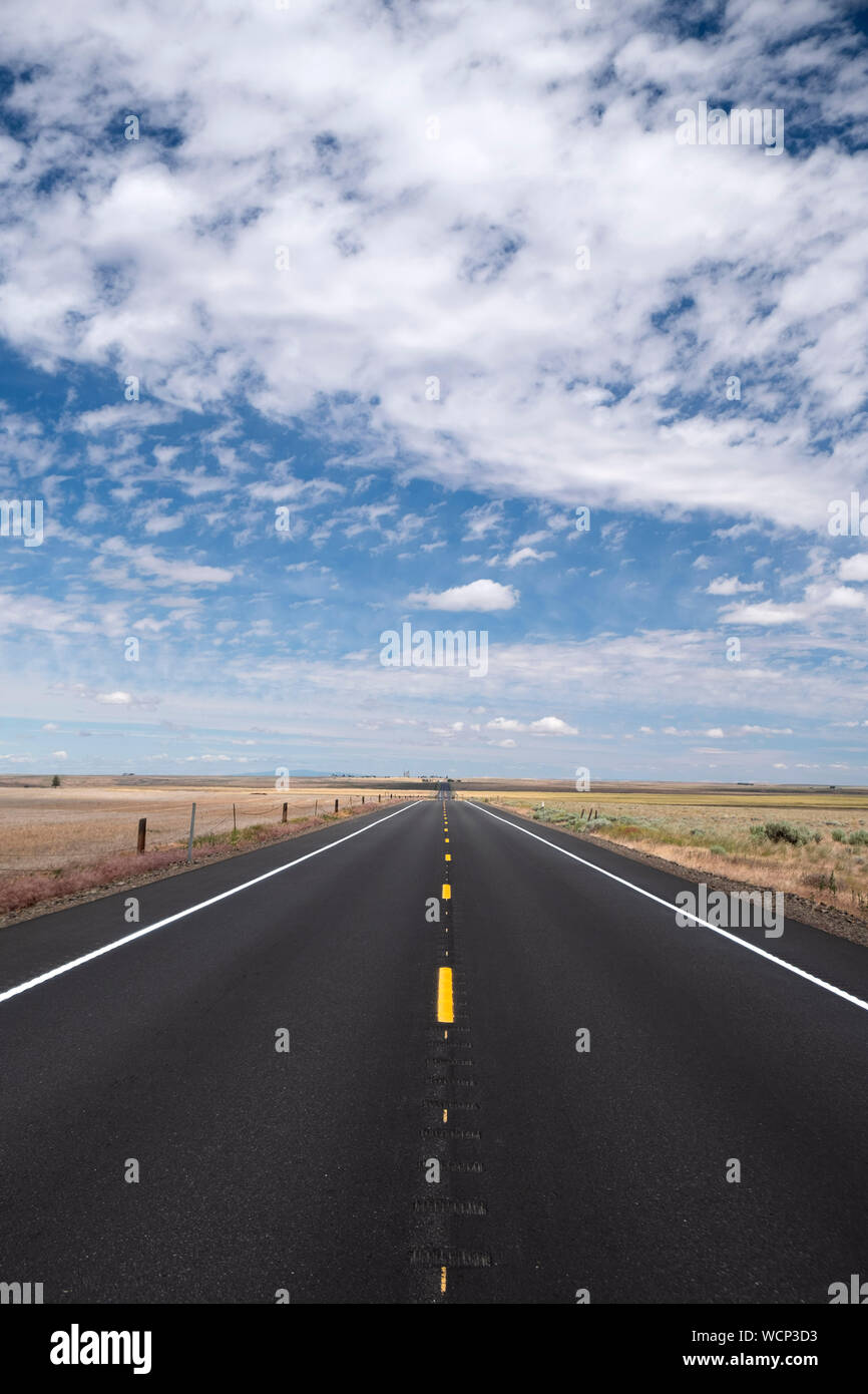 Highway in Central Oregon Stock Photo