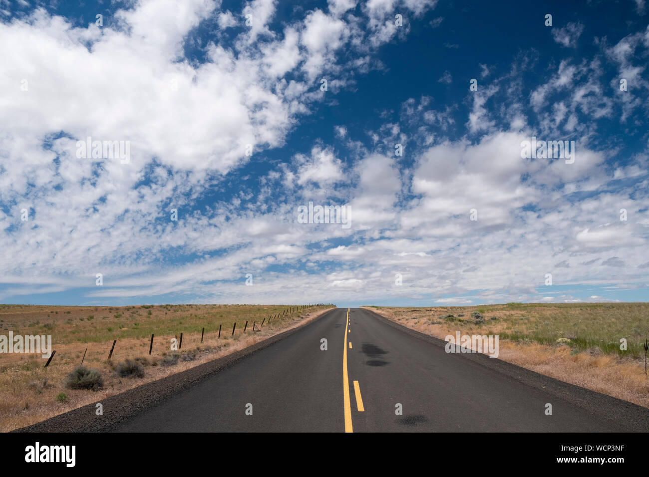 Highway in Central Oregon Stock Photo