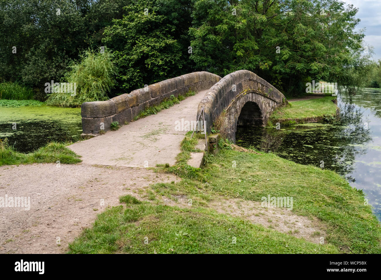 The leeds liverpool canal at Aspull near to Wigan in Greater Manchester Stock Photo