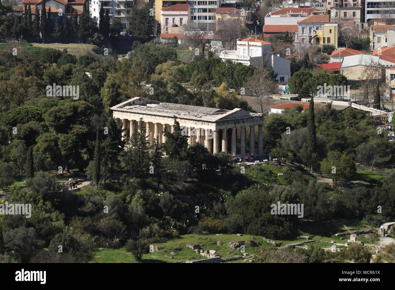 The Temple of Hephaestus - Ancient Agora of Athens Stock Photo