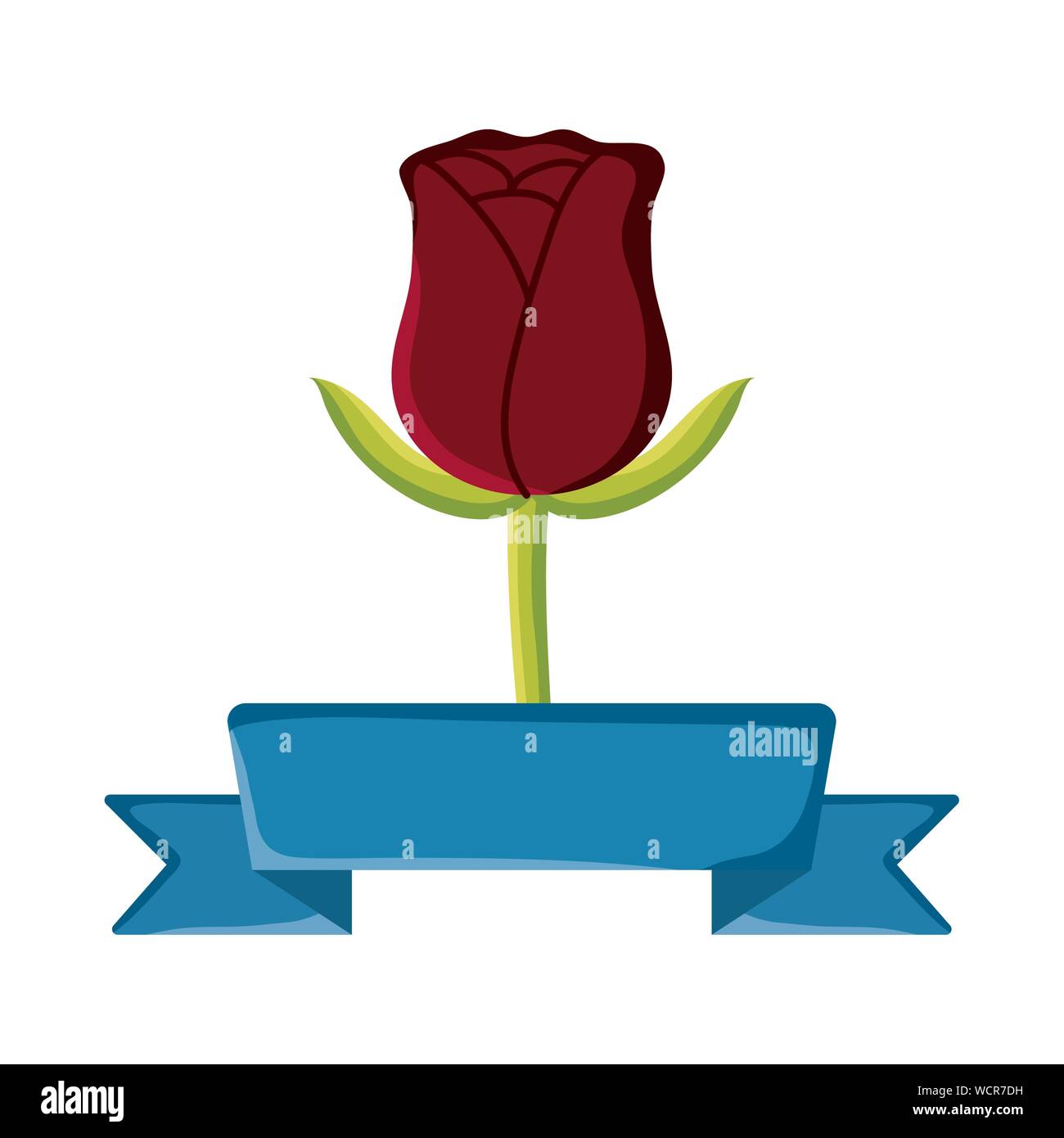 rose flower garden nature icon vector illustration design Stock Vector ...