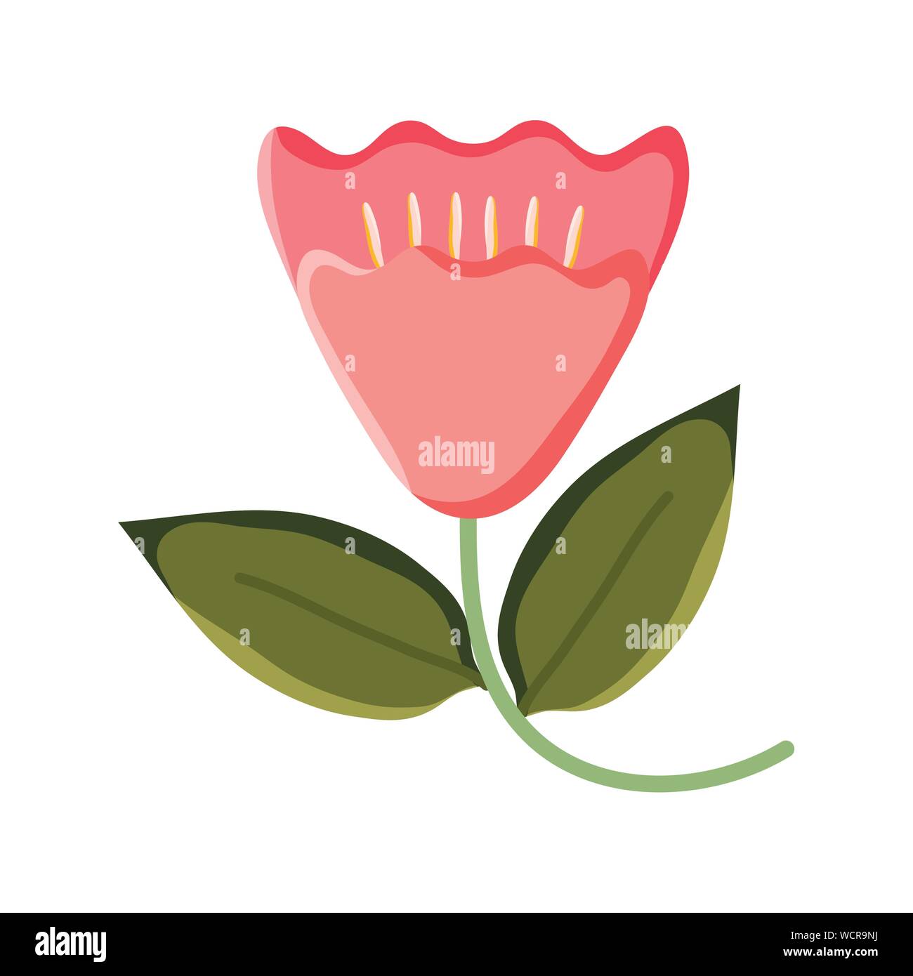 rose flower garden nature icon vector illustration design Stock Vector ...