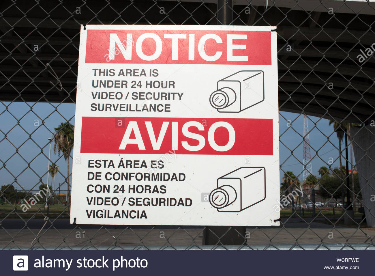 24 Hour Surveillance Sign High Resolution Stock Photography and Images