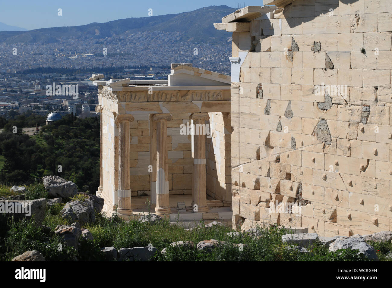 Temple of Athena Nike, Acropolis of Athens Stock Photo