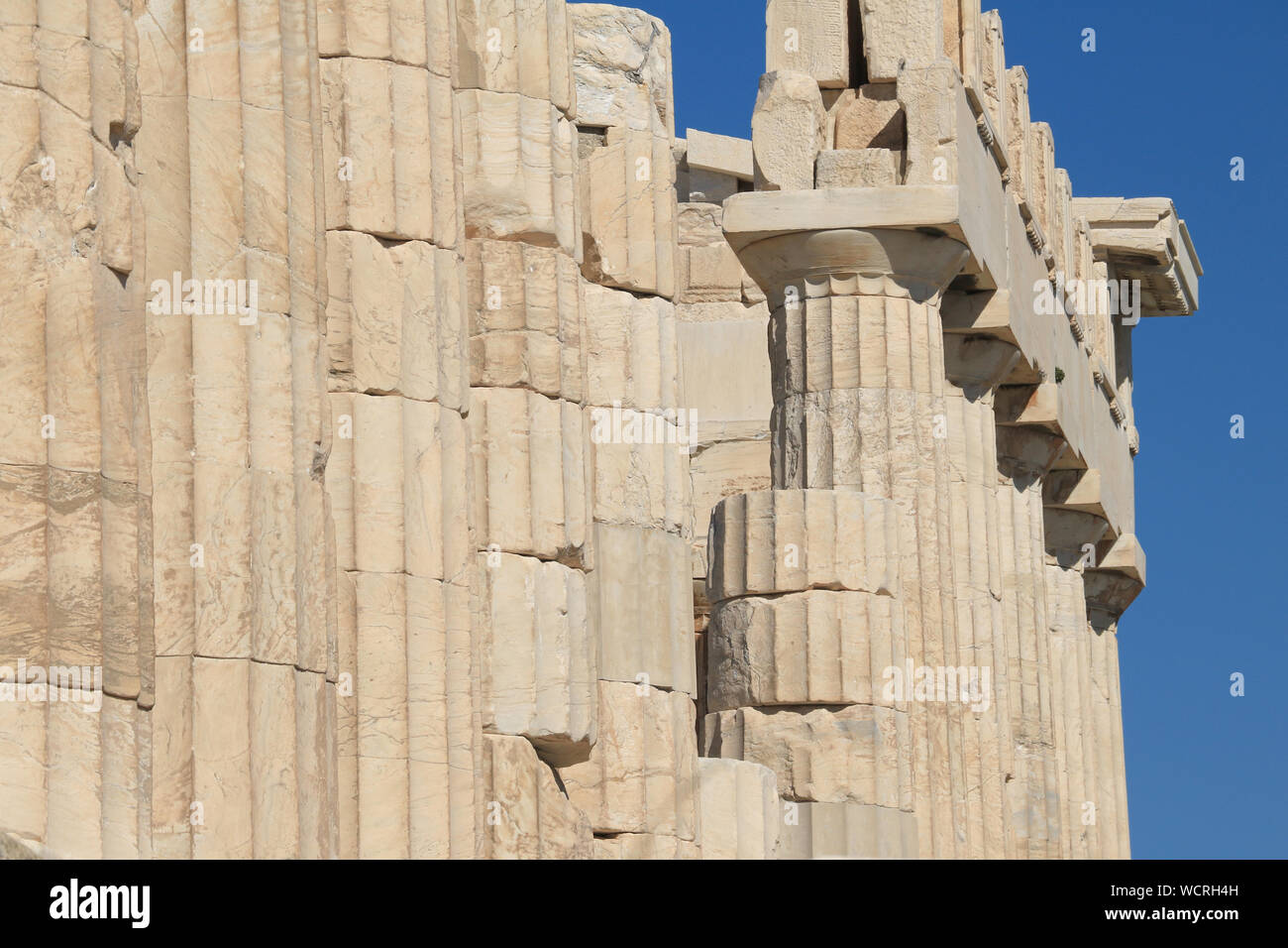 Parthenon columns - Acropolis of Athens Stock Photo
