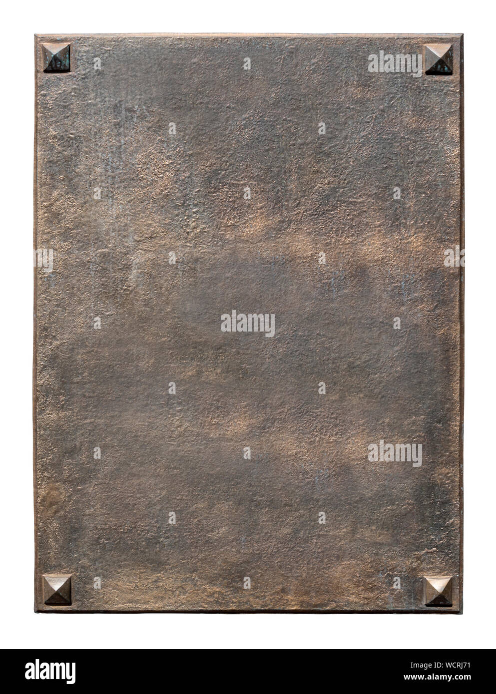 Blank, bronze plaque isolated on white background Stock Photo Alamy