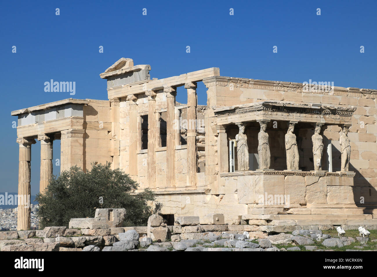Erechtheion - Acropolis of Athens Stock Photo