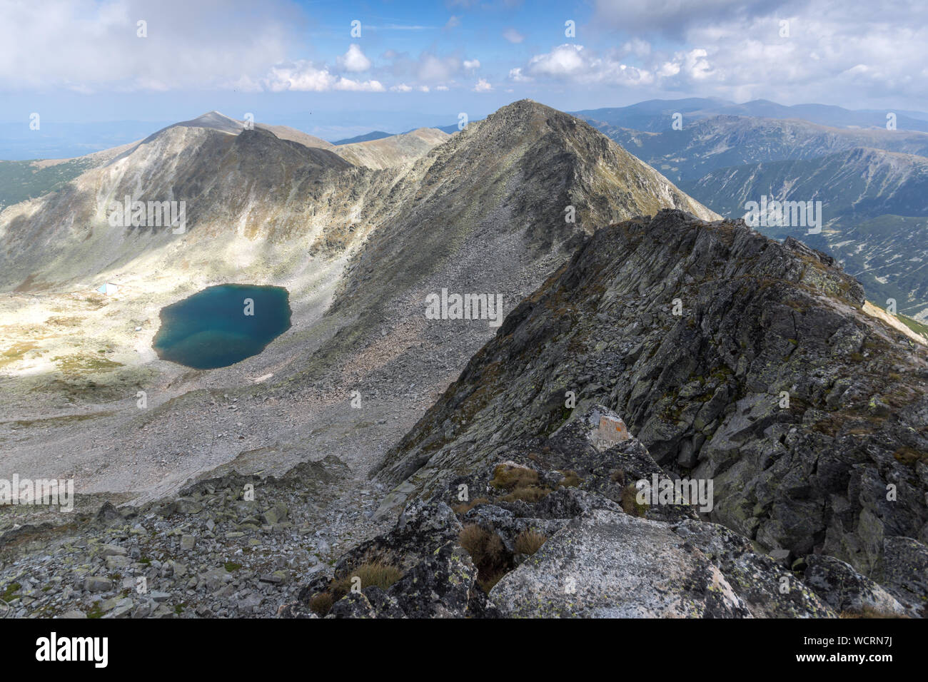 Amazing Landscape from Musala peak, Rila mountain, Bulgaria Stock Photo ...