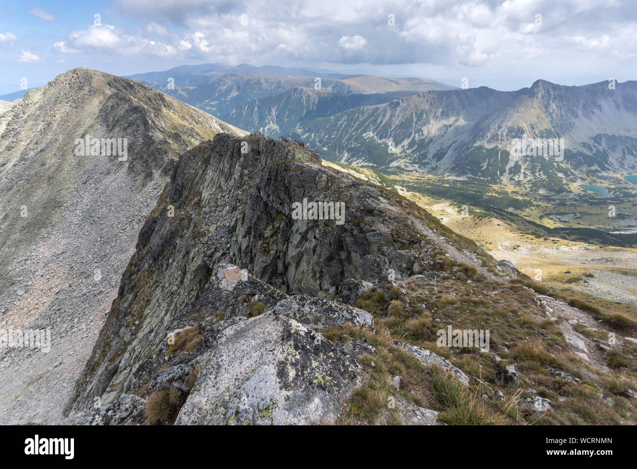 Amazing Landscape from Musala peak, Rila mountain, Bulgaria Stock Photo ...