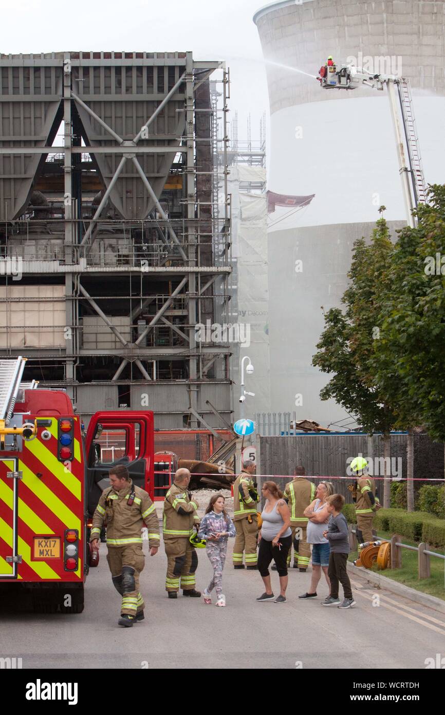 Slough, UK. 28th Aug, 2019. Fire at the site of the Slough Trading Estate Power Station Credit: Andrew Spiers/Alamy Live News Stock Photo